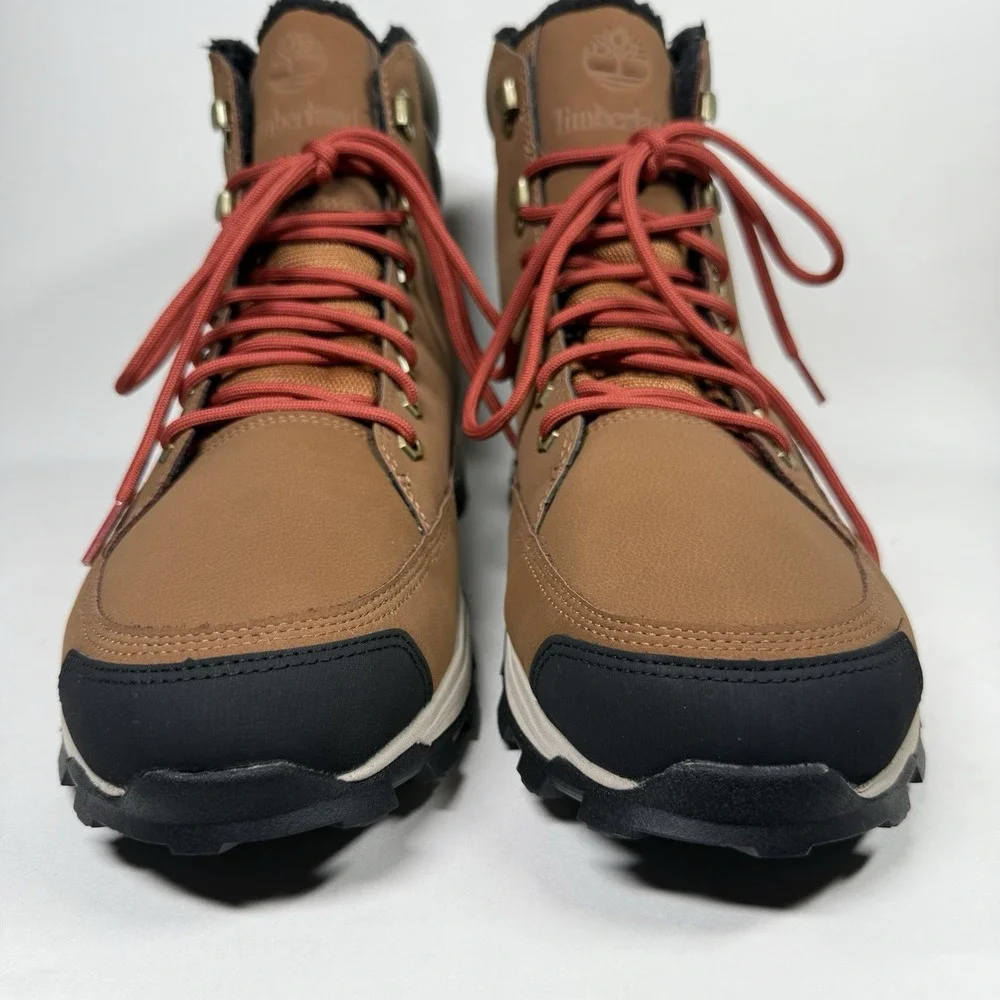 NEW Timberland Men's Size US 12 Rust Leather Treeline Waterproof Insulated Boots